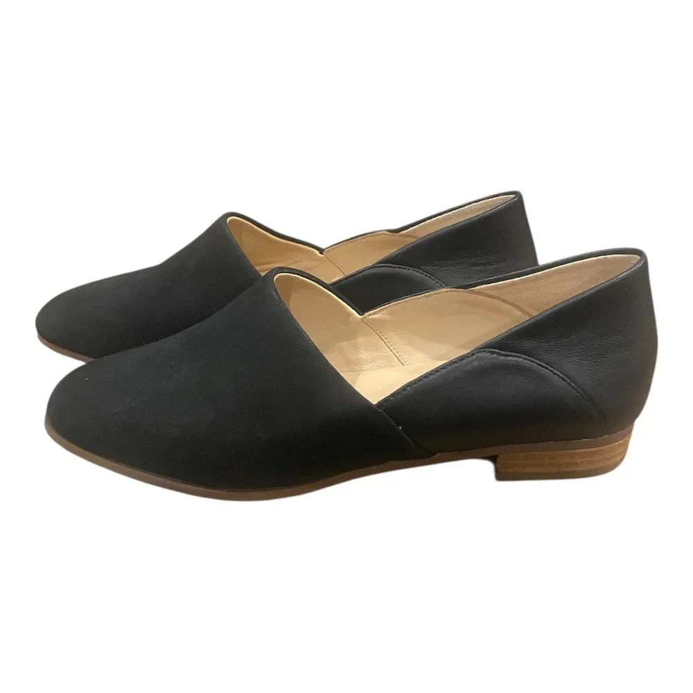 Clarks Black Suede Leather Slip On Loafer‎ Flats Women Size 6.5 M